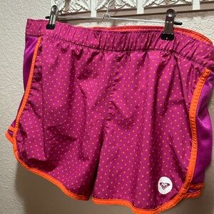 Roxy Orange and Pink Polka Dot Shorts